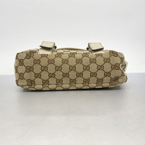 Gucci GG Canvas Shoulder Bag 145858 Brown White Men's - Picture 3 of 14